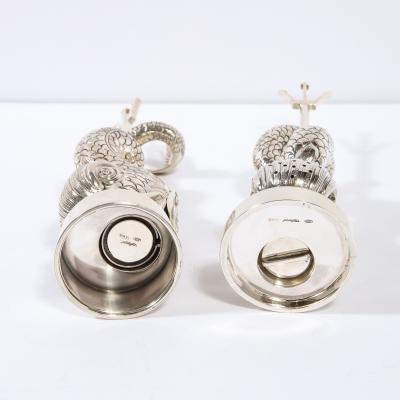  Missiaglia Handcrafted Sterling Silver Dolphin Salt Shaker Pepper Mill Signed Missiaglia