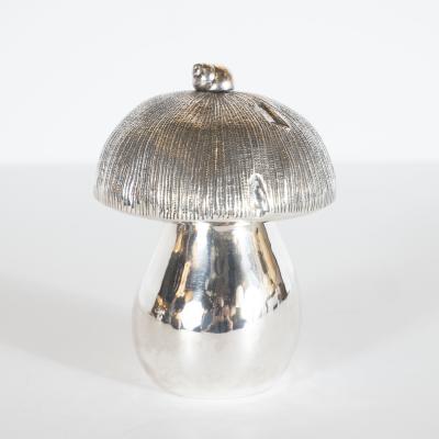  Missiaglia Handcrafted Sterling Silver Mushroom Salt Shaker and Pepper Mill by Missiaglia