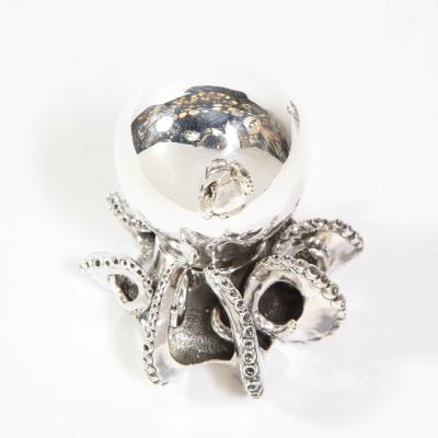  Missiaglia Handcrafted Sterling Silver Octopus Salt Shaker and Pepper Mill by Missiaglia