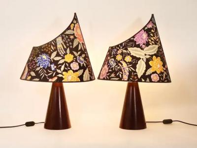  Missoni A Pair Missoni Post Modern Table Side Lamps by Massimo Valloto Italy 1980s