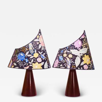  Missoni A Pair Missoni Post Modern Table Side Lamps by Massimo Valloto Italy 1980s