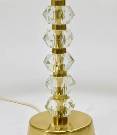 Missoni Missoni x Bakalowits Brass Table Lamp with Huge Faceted Diamonds Austria 1970s