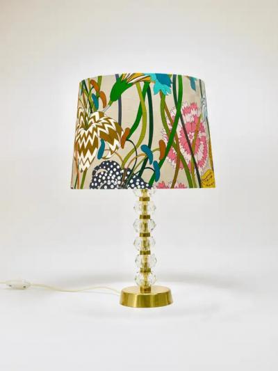 Missoni Missoni x Bakalowits Brass Table Lamp with Huge Faceted Diamonds Austria 1970s
