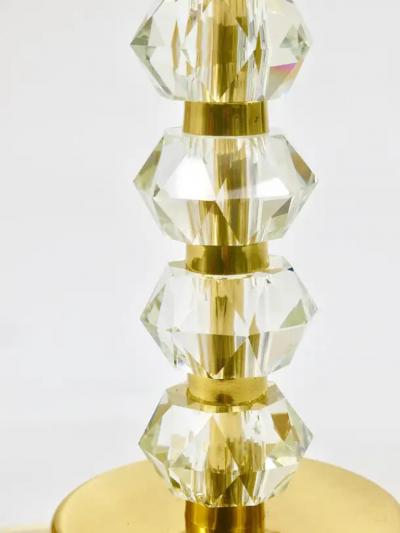 Missoni Missoni x Bakalowits Brass Table Lamp with Huge Faceted Diamonds Austria 1970s