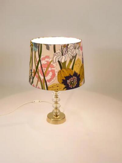 Missoni Missoni x Bakalowits Brass Table Lamp with Huge Faceted Diamonds Austria 1970s