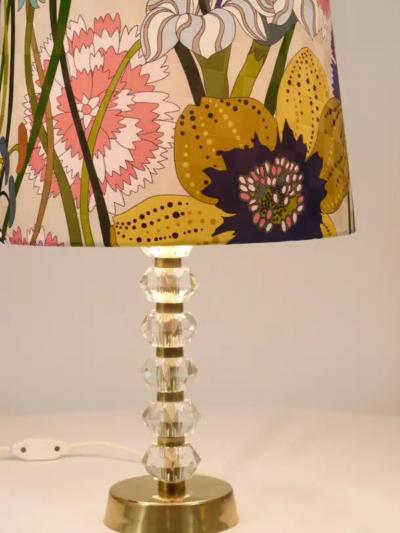 Missoni Missoni x Bakalowits Brass Table Lamp with Huge Faceted Diamonds Austria 1970s