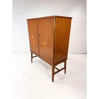  Mj lby Intarsia 1940 s Swedish Cabinet