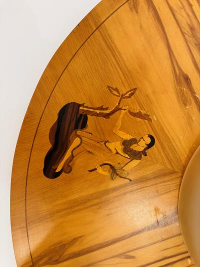  Mj lby Intarsia Birger Ekman Mjolby Swedish 1920s Art Deco Flush Ceiling Light