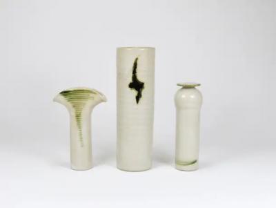  Mobach Piet Knepper 3 Art Pottery Ceramic Studio Vases by Mobach Netherlands 1970s