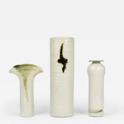  Mobach Piet Knepper 3 Art Pottery Ceramic Studio Vases by Mobach Netherlands 1970s