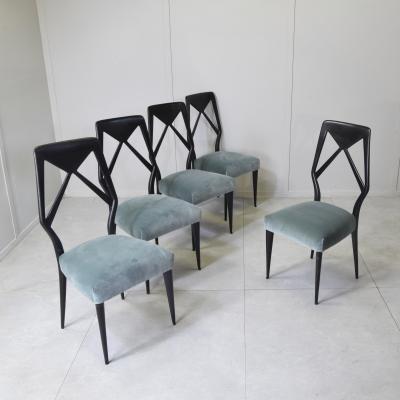  Mobilificio Dassi Dassi set of five chairs 1950s