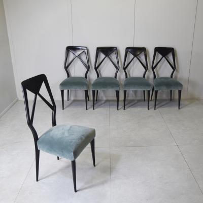  Mobilificio Dassi Dassi set of five chairs 1950s