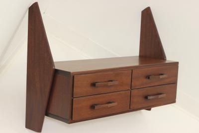  Mobilificio Dassi Mahogany Wall Hang Console by Dassi Mobilificio 1960 Italy