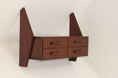  Mobilificio Dassi Mahogany Wall Hang Console by Dassi Mobilificio 1960 Italy