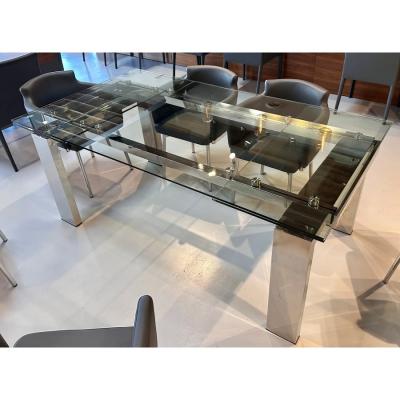  Modani Madani Modern Furniture Glass Nablus Extension Dining Table