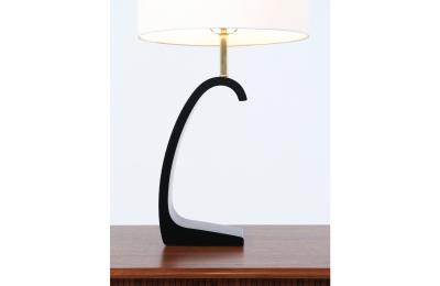  Modeline California Modern Sculpted Ebony Table Lamp by Modeline of CA
