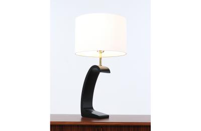  Modeline California Modern Sculpted Ebony Table Lamp by Modeline of CA