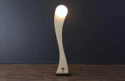  Modeline Mid Century Modern Sculpted Lacquered Floor Lamp