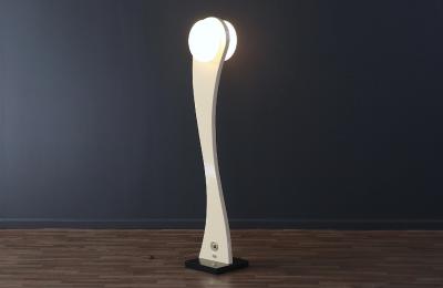  Modeline Mid Century Modern Sculpted Lacquered Floor Lamp