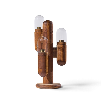  Modeline Modeline Mid Century California Pine Cactus Table Lamp