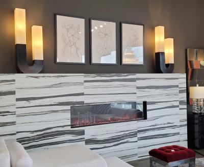  Modeline Monumental Pair of Modeline Sculptural Lamps