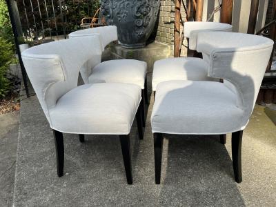  Modernage Furniture Company SUITE OF FOUR KLISMOS DINING CHAIRS BY MODERNAGE