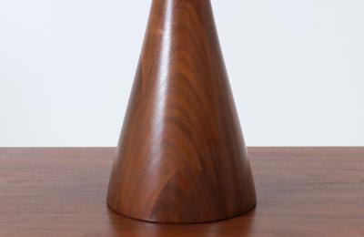  Modernera Lamp Co Mid Century Modern Sculpted Walnut Table Lamps by Modernera Co 