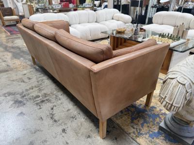  Mogens Hansen Three Seat Leather Sofas in Original Leather by Mogens Hansen