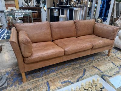  Mogens Hansen Three Seat Leather Sofas in Original Leather by Mogens Hansen