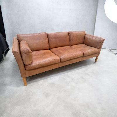  Mogens Hansen Three Seat Leather Sofas in Original Leather by Mogens Hansen