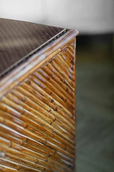  Molto bamboo writing desk with glass shelf limited edition 