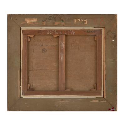  Monogrammist P H Still life painting of fruit in a basket