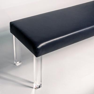  Montage Modern Prism Bench in Navy Leather