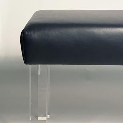  Montage Modern Prism Bench in Navy Leather