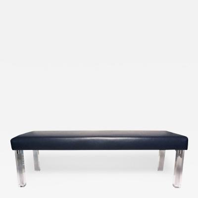  Montage Modern Prism Bench in Navy Leather