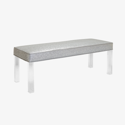  Montage Prism Bench in Sharkskin Motif Leather by Montage