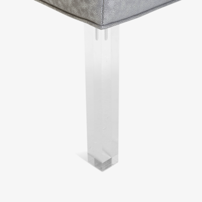  Montage Prism Bench in Sharkskin Motif Leather by Montage