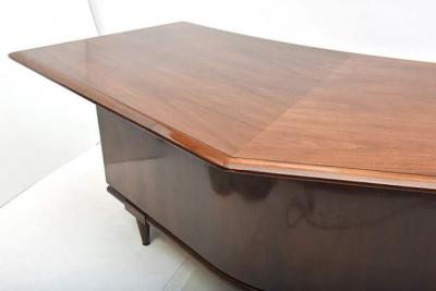  Monteverdi Young Fine American Modern Dark Walnut Executive Desk Custom Made by Monteverdi Young