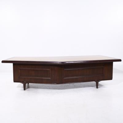  Monteverdi Young Monteverdi Young Signature Line Mid Century Walnut Boomerang Desk