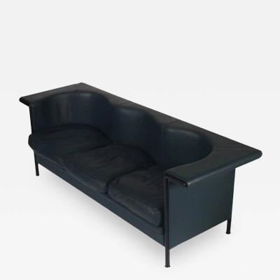  Moroso Midcentury Italian Postmodern Leather Sofa by Antonio Citterio for Moroso