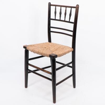  Morris Co Morris Co Phillip Webb Attri Aesthetic Movement rush seat Sussex side chair