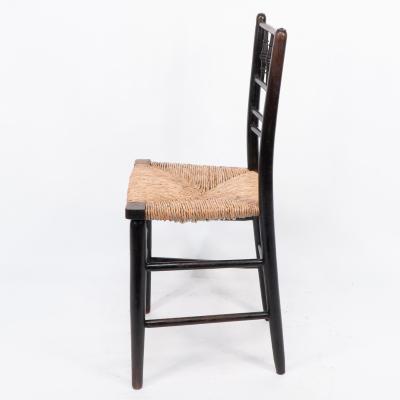  Morris Co Morris Co Phillip Webb Attri Aesthetic Movement rush seat Sussex side chair