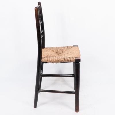 Morris Co Morris Co Phillip Webb Attri Aesthetic Movement rush seat Sussex side chair