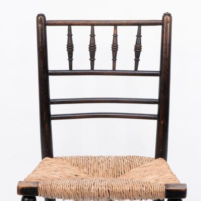  Morris Co Morris Co Phillip Webb Attri Aesthetic Movement rush seat Sussex side chair