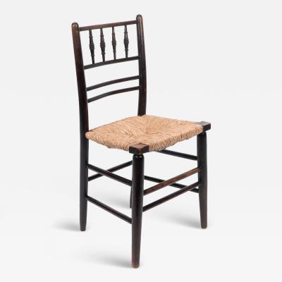  Morris Co Morris Co Phillip Webb Attri Aesthetic Movement rush seat Sussex side chair