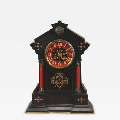  Morris Co Morris Co in the Style Of an Aesthetic Movement Gilt Marble Mantle Clock