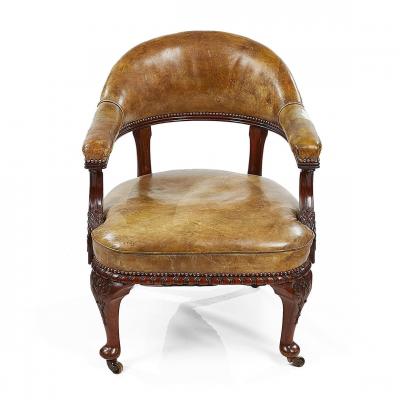  Morrison Co 3097 Pair of 19th Century Mahogany Desk Chairs by Morrison Co of Edinburgh