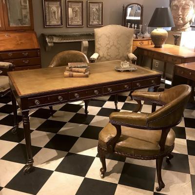  Morrison Co 3097 Pair of 19th Century Mahogany Desk Chairs by Morrison Co of Edinburgh