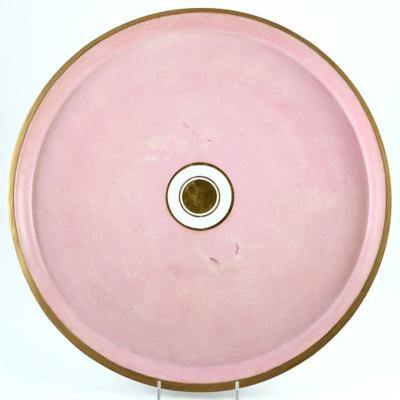  Moser Tray Pink Over White Glass Overlay Tray Bohemian 19th Century