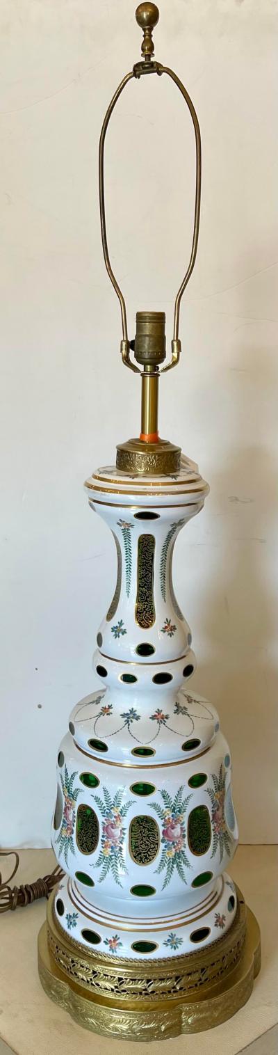  Moser Vintage Moser Overlay Glass Table Lamp